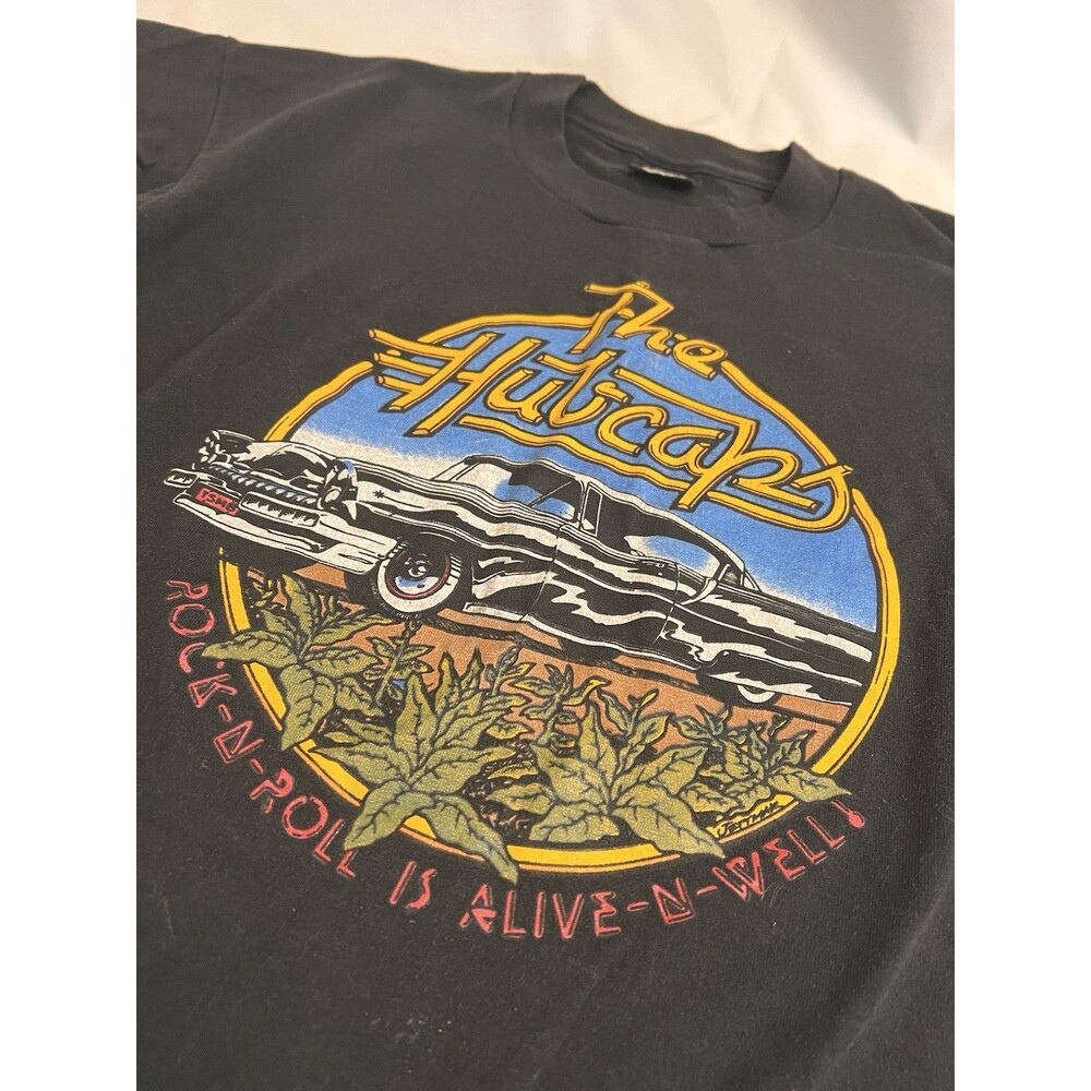 Vintage Screen Stars T-Shirt 80s The Hubcaps L Single Stitch Music Band Rare